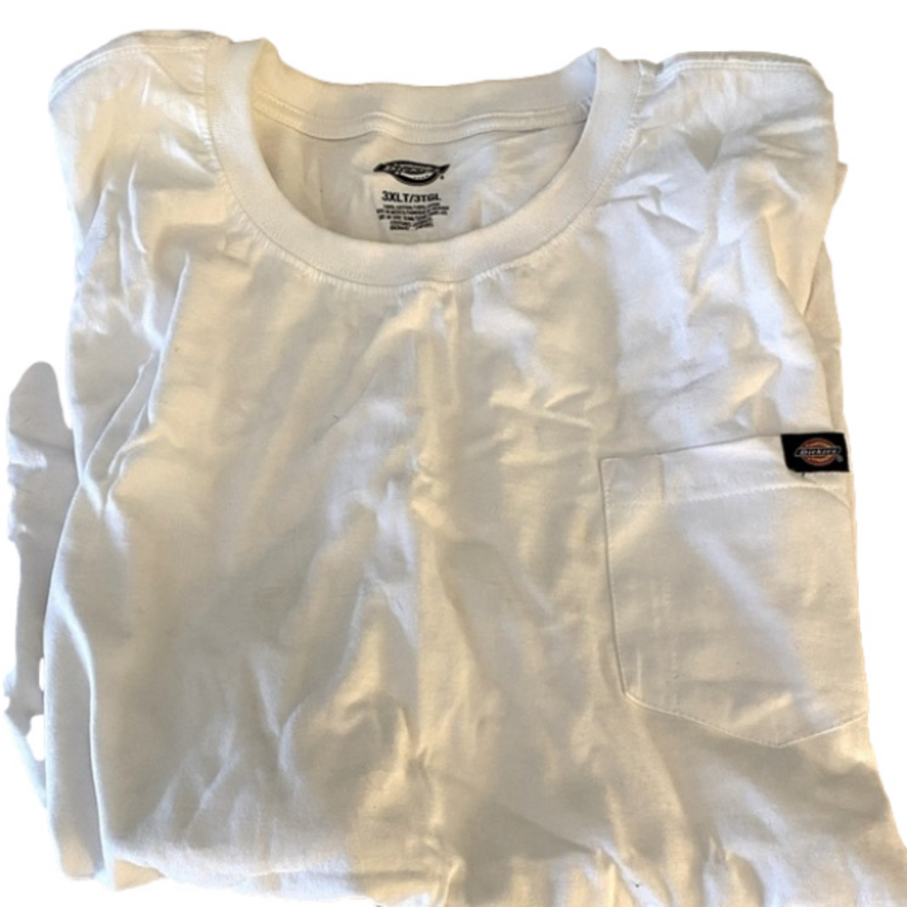 Dickie Men's T-shirt 3 XL tall White Work Comfort Shirt